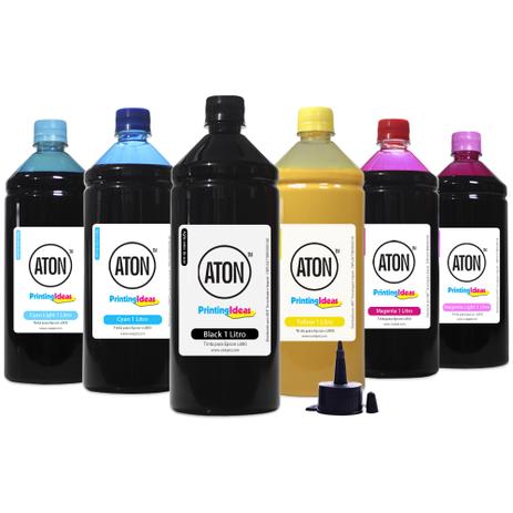 Kit 6 Tintas L800 para Epson Bulk Ink CMYK 1 Litro Pigmentada Aton Menor preço em Kit 6 Tintas L800 para Epson Bulk Ink CMYK 1 Litro Pigmentada Aton