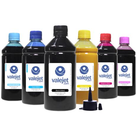 Kit 6 Tintas L800 para Epson Bulk Ink CMYK 500ml Pigmentada Valejet Menor preço em Kit 6 Tintas L800 para Epson Bulk Ink CMYK 500ml Pigmentada Valejet