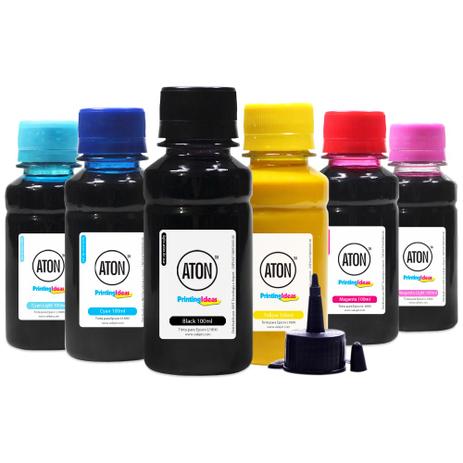 Kit 6 Tintas Sublimáticas para Epson L1800 L-1800 Ecotank CMYK Aton 100ml Menor preço em Kit 6 Tintas Sublimáticas para Epson L1800 L-1800 Ecotank CMYK Aton 100ml