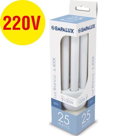 Kit 6 Un. Lampada Fluorescente Compacta 25w 220v - Empalux Menor preço em Kit 6 Un. Lampada Fluorescente Compacta 25w 220v - Empalux