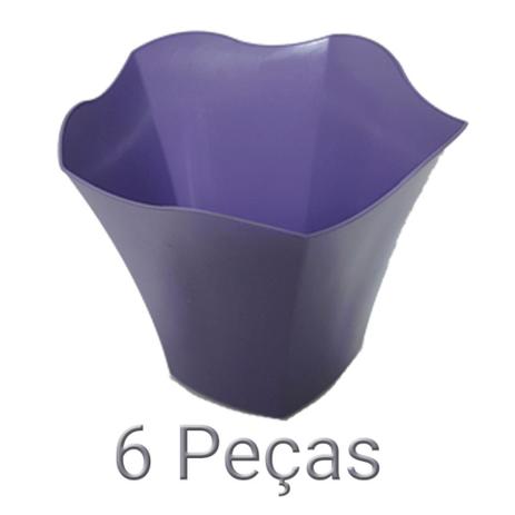 Kit 6 Vasos Cachepot Decorativo Plástico Enfeite Decoração de Mesa Jardim Cor Lilás - Nacional Menor preço em Kit 6 Vasos Cachepot Decorativo Plástico Enfeite Decoração de Mesa Jardim Cor Lilás - Nacional
