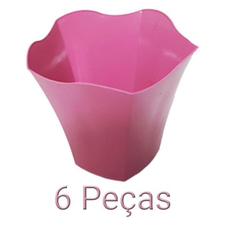 Kit 6 Vasos Cachepot Decorativo Plástico Enfeite Decoração de Mesa Jardim Cor Rosa - Nacional Menor preço em Kit 6 Vasos Cachepot Decorativo Plástico Enfeite Decoração de Mesa Jardim Cor Rosa - Nacional