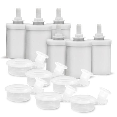 Kit 6 Velas Filtro de Barro + 6 Boias Reguladora de Filtro - Salus Menor preço em Kit 6 Velas Filtro de Barro + 6 Boias Reguladora de Filtro - Salus