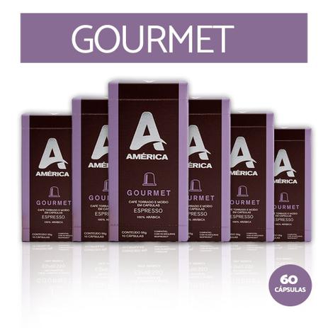 Kit 60 cápsula de café américa gourmet Menor preço em Kit 60 cápsula de café américa gourmet