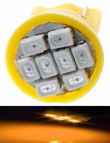 Kit 60 Lampada T10 8 Led Amarela 12v - Mfl Menor preço em Kit 60 Lampada T10 8 Led Amarela 12v - Mfl