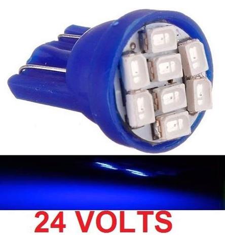 Kit 60 Lampada T10 8 Led Azul 24v - Mfl Menor preço em Kit 60 Lampada T10 8 Led Azul 24v - Mfl