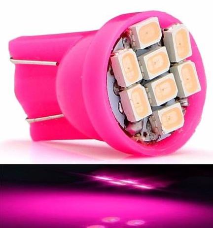 Kit 60 Lampada T10 8 Led Rosa Pink 12v - Mfl Menor preço em Kit 60 Lampada T10 8 Led Rosa Pink 12v - Mfl