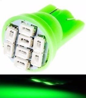 Kit 60 Lampada T10 8 Led Verde 12v - Mfl Menor preço em Kit 60 Lampada T10 8 Led Verde 12v - Mfl