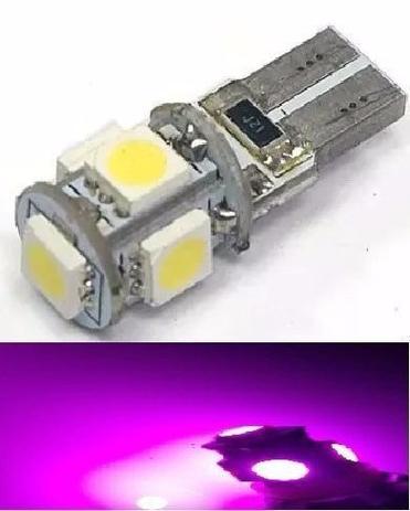Kit 60 Lampada T10 Cambus 5 Led Rosa 12v - Mfl Menor preço em Kit 60 Lampada T10 Cambus 5 Led Rosa 12v - Mfl