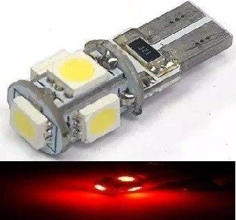 Kit 60 Lampada T10 Cambus 5 Led Vermelha 12v - Mfl Menor preço em Kit 60 Lampada T10 Cambus 5 Led Vermelha 12v - Mfl