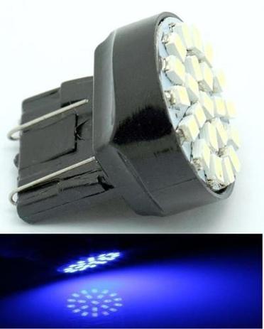Kit 60 Lampada T20 22 Led 1P W21 Azul 7440 12v - Mfl Menor preço em Kit 60 Lampada T20 22 Led 1P W21 Azul 7440 12v - Mfl