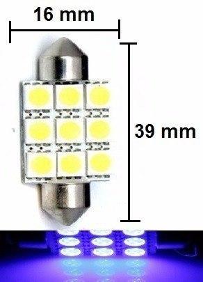 Kit 60 Lampada Torpedo C5w 9 Led Azul 39 Mm 12v - Mfl Menor preço em Kit 60 Lampada Torpedo C5w 9 Led Azul 39 Mm 12v - Mfl