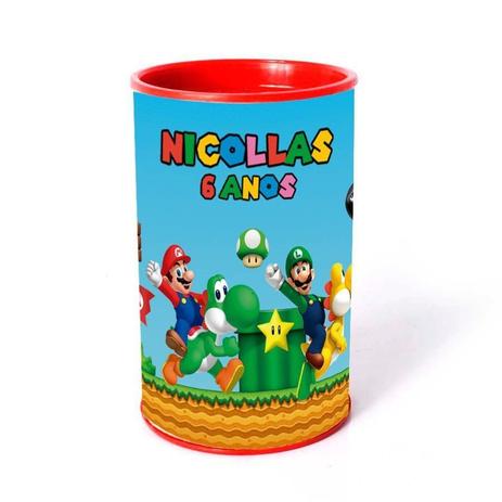 Kit 60 Lembrancinha Cofrinho Personalizado Super Mario - Aluá festas Menor preço em Kit 60 Lembrancinha Cofrinho Personalizado Super Mario - Aluá festas