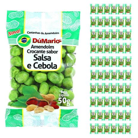 Menor preço em Kit 60 Pacotes Amendoim Crocante Sabor Cebola Salsa 50 gramas - Amendoim dumario