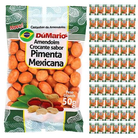 Kit 60 Pacotes Amendoim Crocante Sabor Pimenta Mexicana 50 gramas - Amendoim dumario Menor preço em Kit 60 Pacotes Amendoim Crocante Sabor Pimenta Mexicana 50 gramas - Amendoim dumario