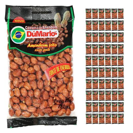 Kit 60 Pacotes Amendoim Frito com Casca Salgado 170 gramas - Amendoim dumario Menor preço em Kit 60 Pacotes Amendoim Frito com Casca Salgado 170 gramas - Amendoim dumario