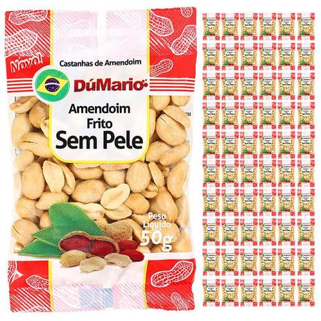 Kit 60 Pacotes Amendoim sem Casca Frito Salgado 50 gramas - Amendoim dumario Menor preço em Kit 60 Pacotes Amendoim sem Casca Frito Salgado 50 gramas - Amendoim dumario