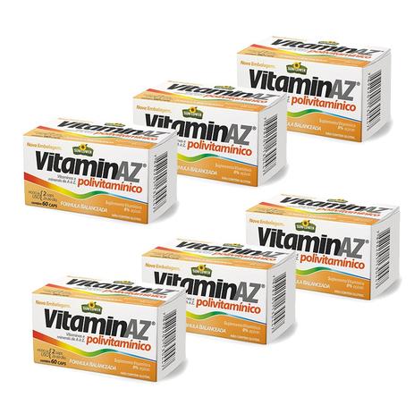 Kit 6X Vitaminaz Polivitamínico 60 cápsulas Sunflower Menor preço em Kit 6X Vitaminaz Polivitamínico 60 cápsulas Sunflower