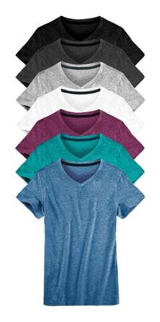 camiseta gola em v masculina