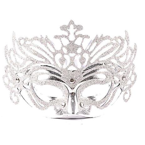 Kit 7 Máscaras Veneziana Luxo Prata - Aluá festas é boa?