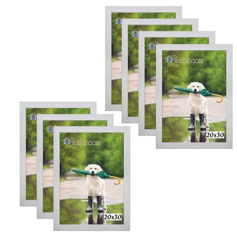 Kit 7 Molduras Porta Retrato 20X30 Branco - Santamaria molduras Menor preço em Kit 7 Molduras Porta Retrato 20X30 Branco - Santamaria molduras