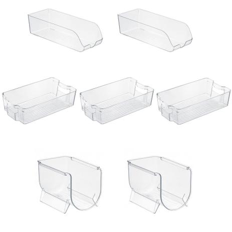 Kit 7 Organizadores Acrílico Ordene Porta Latas Pet 2l Caixa Menor preço em Kit 7 Organizadores Acrílico Ordene Porta Latas Pet 2l Caixa