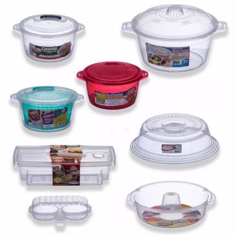 Kit 7 Panelas + Tampa Para Microondas Cozinha S/ Óleo - Nitron Menor preço em Kit 7 Panelas + Tampa Para Microondas Cozinha S/ Óleo - Nitron