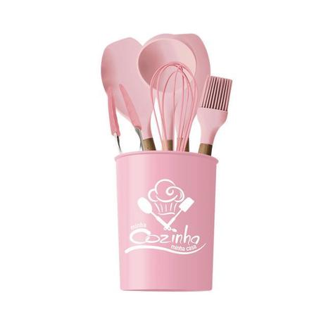Kit 7 Pçs Utensílios de Cozinha Silicone Cabo Madeira Colors - 123 UTIL é boa?
