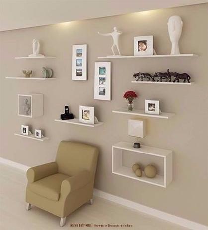Kit 7 Prateleiras 2 Nichos Decorativos 20 Cm Profundidade - Kelan Menor preço em Kit 7 Prateleiras 2 Nichos Decorativos 20 Cm Profundidade - Kelan