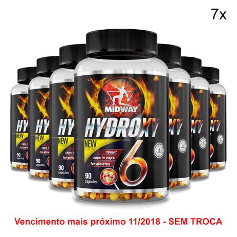 Kit 7x Hydroxy 6 USA Termogênico Midway 90 Cáps - Midway labs Menor preço em Kit 7x Hydroxy 6 USA Termogênico Midway 90 Cáps - Midway labs