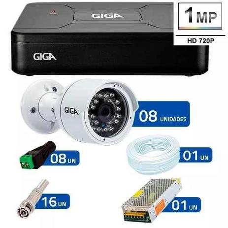 Kit 8 Câm Segurança 720p Gs0016 Dvr Gravador Multi Hd Giga Menor preço em Kit 8 Câm Segurança 720p Gs0016 Dvr Gravador Multi Hd Giga