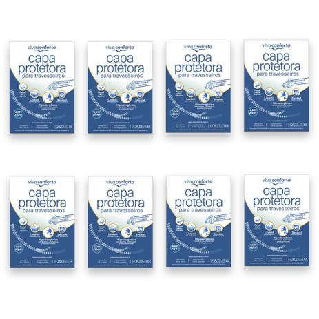 Kit 8 Capas Protetoras de Travesseiros Impermeável Viva Conforto Menor preço em Kit 8 Capas Protetoras de Travesseiros Impermeável Viva Conforto