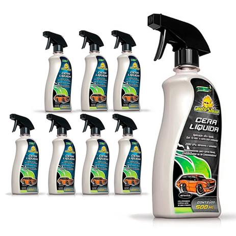 Kit 8 Cera Líquida AutoShine Menor preço em Kit 8 Cera Líquida AutoShine