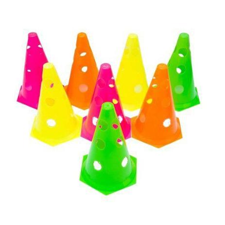 Kit 8 Cones Plástico 24 Cm Treinamento Funcional Furado - Vitoria esportes Menor preço em Kit 8 Cones Plástico 24 Cm Treinamento Funcional Furado - Vitoria esportes