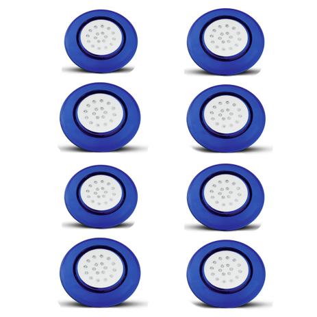 Kit 8 Luminárias de Piscina 12v 18w 125mm Ip68 Led Branco 6500k Corpo Azul - Iluctron é boa?