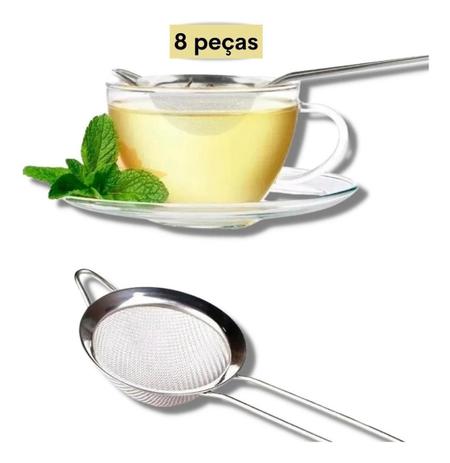 Kit 8 Peneira Aço Inox Utensílio Cozinha E Coador Malha Fina - CASITA Menor preço em Kit 8 Peneira Aço Inox Utensílio Cozinha E Coador Malha Fina - CASITA