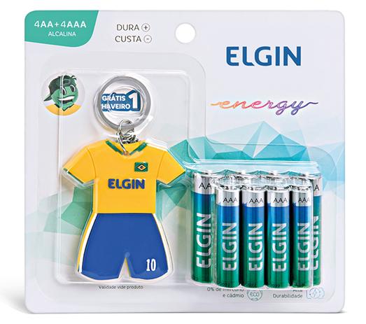 Kit 8 Pilhas Alcalinas Elgin - com 4 Pilhas AA + 4 Pilhas AAA - Grátis Chaveiro Sortido da Copa do Mundo Menor preço em Kit 8 Pilhas Alcalinas Elgin - com 4 Pilhas AA + 4 Pilhas AAA - Grátis Chaveiro Sortido da Copa do Mundo