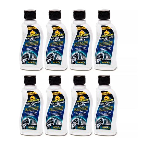 Kit 8 Silicone Gel 200g Autoshine Menor preço em Kit 8 Silicone Gel 200g Autoshine