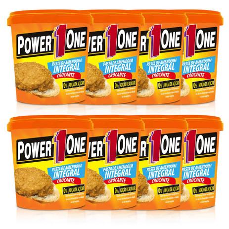 Kit 8x Pasta De Amendoim Crocante - 1000g - Power One Menor preço em Kit 8x Pasta De Amendoim Crocante - 1000g - Power One