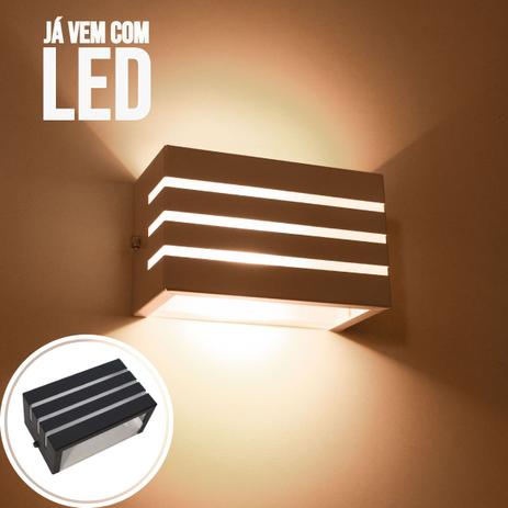 kit 9 Arandela led frisada retangular preta + 9 led G9 de 5w branco frio 6000k st548 - Starlumen Menor preço em kit 9 Arandela led frisada retangular preta + 9 led G9 de 5w branco frio 6000k st548 - Starlumen