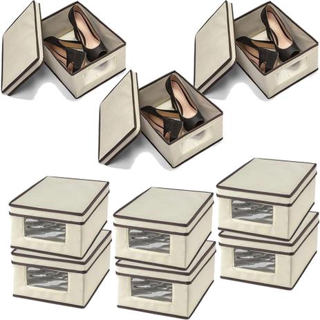 Kit 9 Caixa Organizadora de Sapatos TNT Dobrável com Visor Ordene OR61550 Closet Armário Acessórios - Ordene s/a Menor preço em Kit 9 Caixa Organizadora de Sapatos TNT Dobrável com Visor Ordene OR61550 Closet Armário Acessórios - Ordene s/a