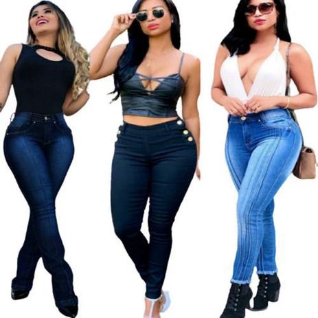 calças jeans feminina cintura alta
