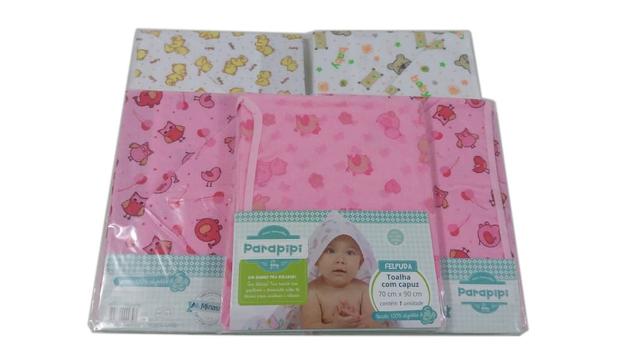 Kit 9 Fraldas 4 Cueiros 3 Toalha Capuz Menina - Minasrey Menor preço em Kit 9 Fraldas 4 Cueiros 3 Toalha Capuz Menina - Minasrey