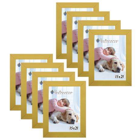 Kit 9 Molduras Porta Retrato 15X21 Amarelo - Santamaria molduras Menor preço em Kit 9 Molduras Porta Retrato 15X21 Amarelo - Santamaria molduras