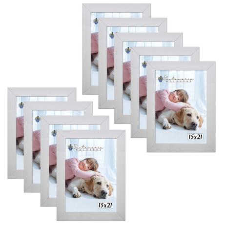 Kit 9 Molduras Porta Retrato 15X21 Branco - Santamaria molduras Menor preço em Kit 9 Molduras Porta Retrato 15X21 Branco - Santamaria molduras