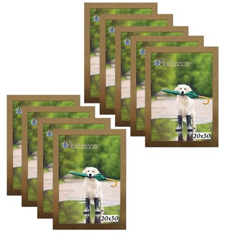 Kit 9 Molduras Porta Retrato 20X30 Dourado - Santamaria molduras Menor preço em Kit 9 Molduras Porta Retrato 20X30 Dourado - Santamaria molduras