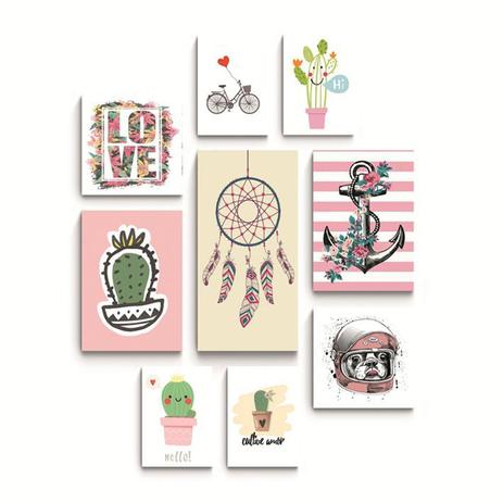 Kit 9 Quadros Conjunto Placas Decorativas Filtro dos sonhos - Rcs Decorações Menor preço em Kit 9 Quadros Conjunto Placas Decorativas Filtro dos sonhos - Rcs Decorações