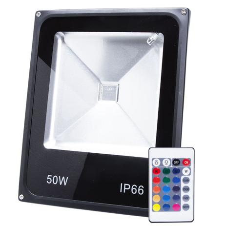 Kit 9 Refletor Holofote Led 50w RGB Bivolt Colorido - Swissport Menor preço em Kit 9 Refletor Holofote Led 50w RGB Bivolt Colorido - Swissport