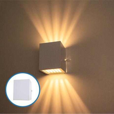 kit 9x Arandela Efeito 10 Fachos Alumínio Branca + lâmpada Led G9 5w Branco Quente St910 - Starlumen Menor preço em kit 9x Arandela Efeito 10 Fachos Alumínio Branca + lâmpada Led G9 5w Branco Quente St910 - Starlumen