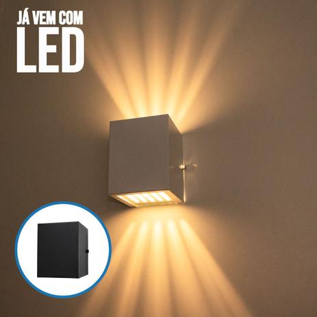 kit 9x Arandela Efeito 10 Fachos Alumínio Preta + Lâmpada Led G9 7W Branco Quente St910 - Starlumen Menor preço em kit 9x Arandela Efeito 10 Fachos Alumínio Preta + Lâmpada Led G9 7W Branco Quente St910 - Starlumen